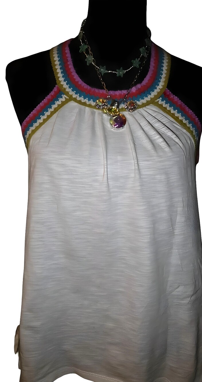 Stylish Halter Crochet Neck Tank Top